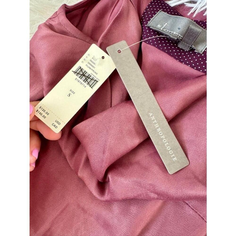 Anthropologie BNWT Small “Elyse Slip Dress” in Color Plum MSRP $120 - Picture 7 of 7